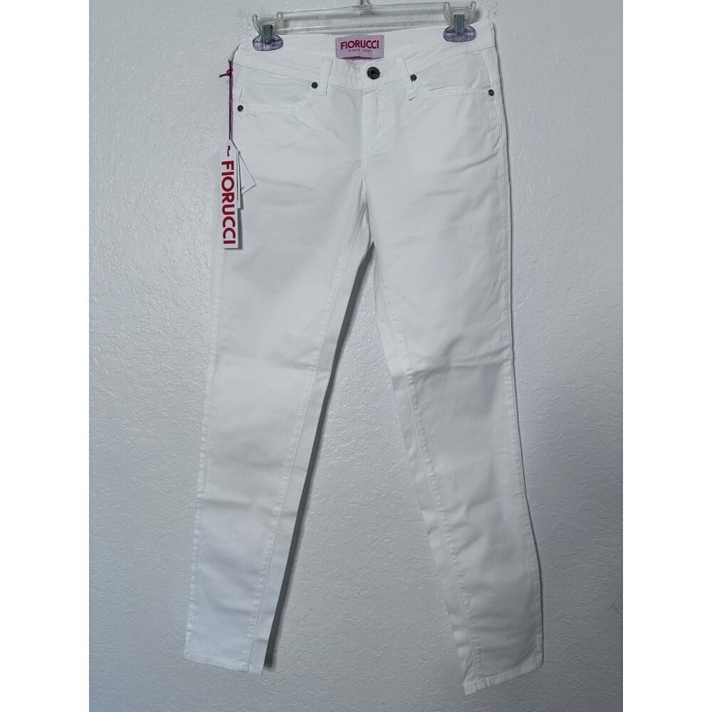 Fiorucci Women's White Jeans Skinny Stretch EU 26/40 US 4 NWT Made in Italy